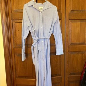 Abercrombie & Fitch Blue Striped Long Sleeve Dress
